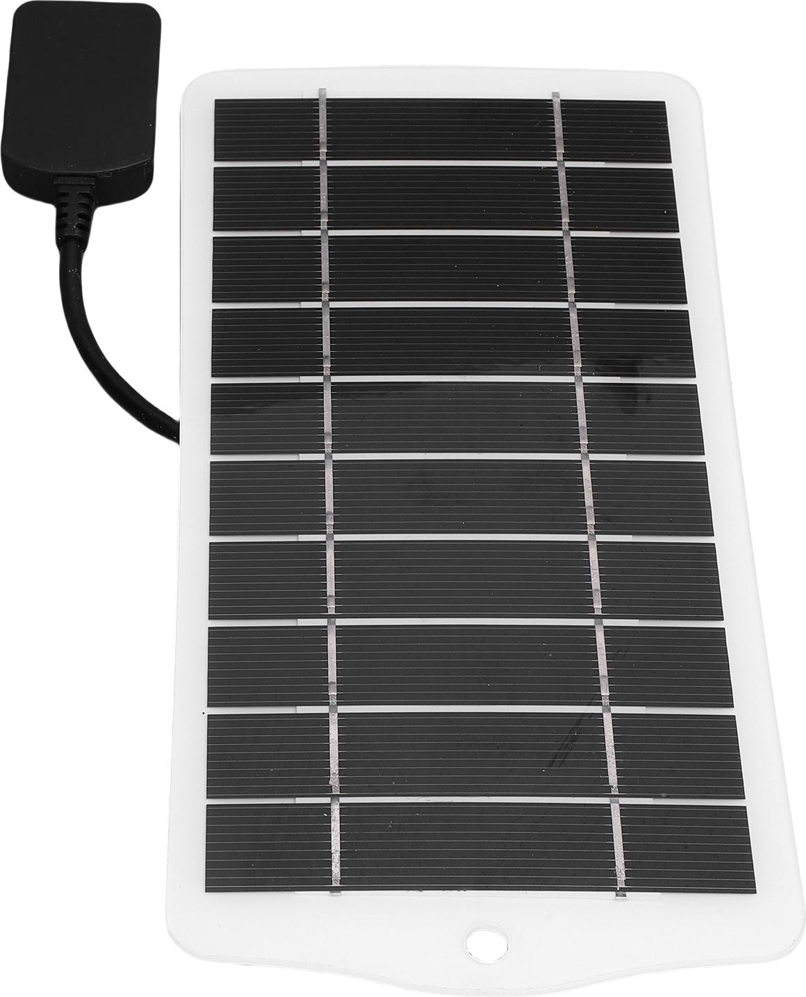 5W monokryštalický solárny panel USB solárna nabíjačka Solárna nabíjačka telefónu pre vonkajšie kempovanie Cestovanie biela