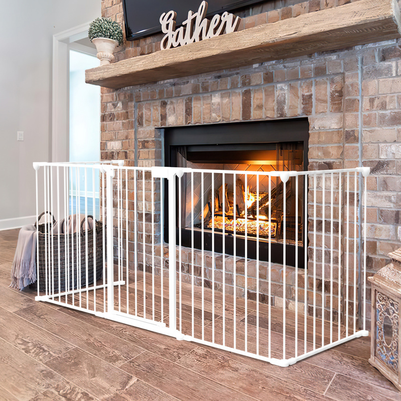 Hengda Kaminschutzgitter Laufgitter Türschutzgitter Kamin Baby Kinderschutzgitter Weiß RL-HG9161-1-HDf