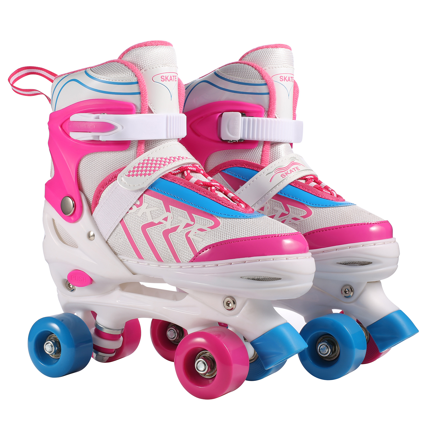 Skates Kinder Rollschuhe 8 Räder Verstellbare Rollerskate Für Anfänger NEU DE 