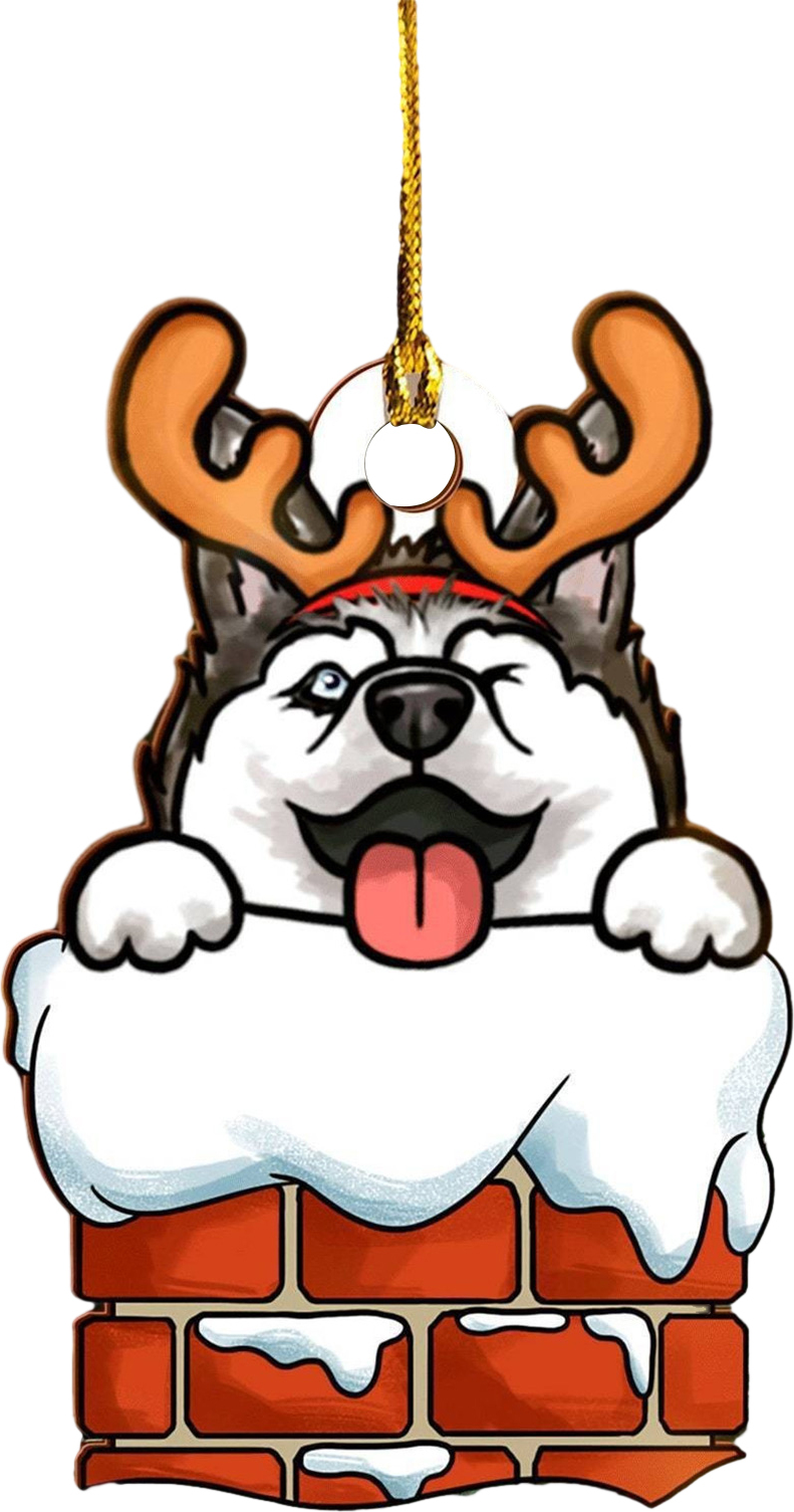 Bremen Weihnachtshund Hängende Dekoration Acryl Wiederverwendbare Feiertagsdeko Weihnachtsbaum Welpe Tier Ornament Anhänger Party Supplies Geschenk B 3855019