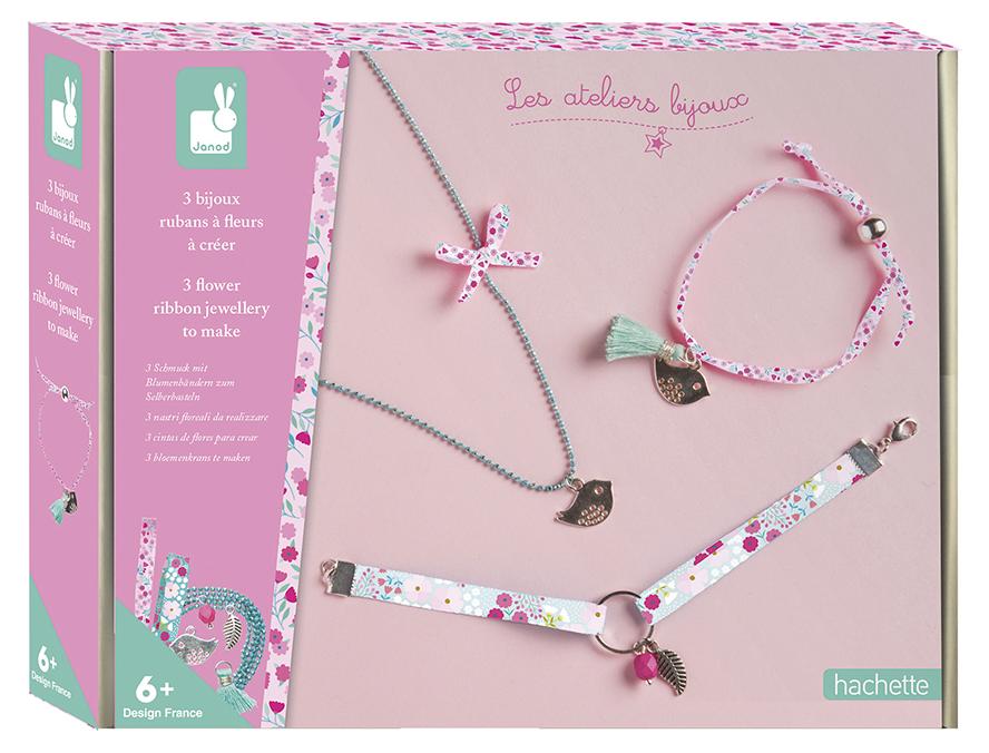 Janod Blumen Schmuck basteln - Kreatives Schmuckset für Kinder 7928