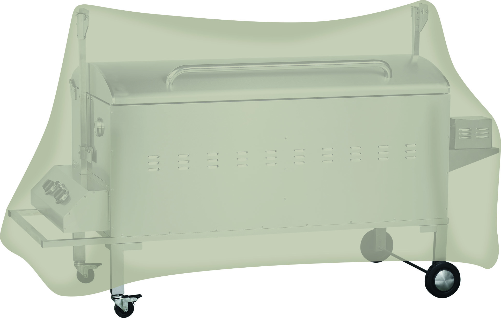 tepro Abdeckhaube Universal für Spanferkel-, Lamm- und Hähnchengrill, beige (69 x 209 x 76 cm) 8613