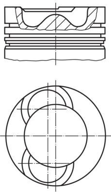 MAHLE 028 19 02 Kolben für VW CRAFTER 30-50 Kasten (2E) CRAFTER 30-35 Bus (2E) CRAFTER 30-50 Pritsche/Fahrgestell (2F)
