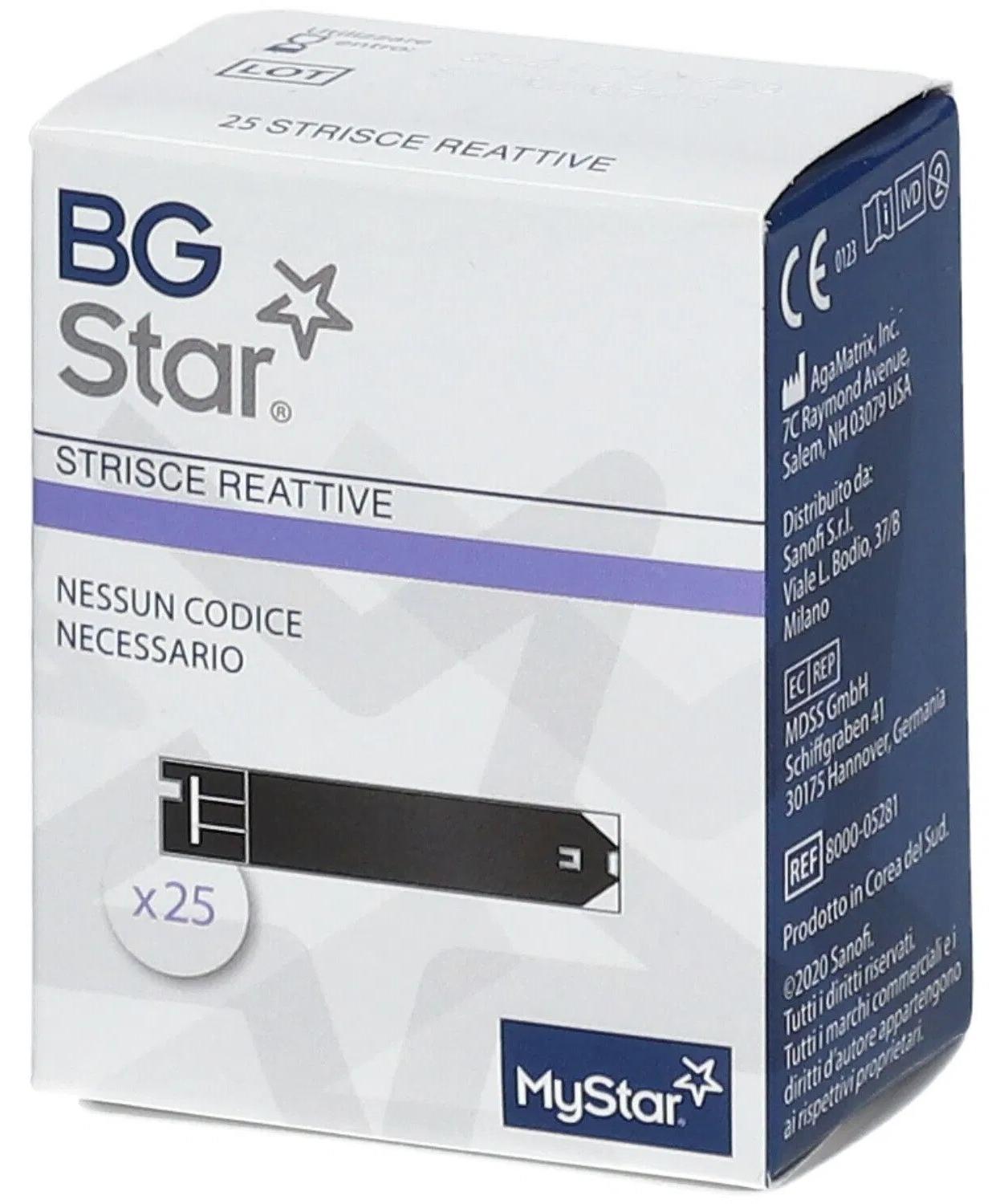 SANOFI AVENTIS Reagenzstreifen zur Blutzuckermessung, Bgstar/Mystar, 25 Stück