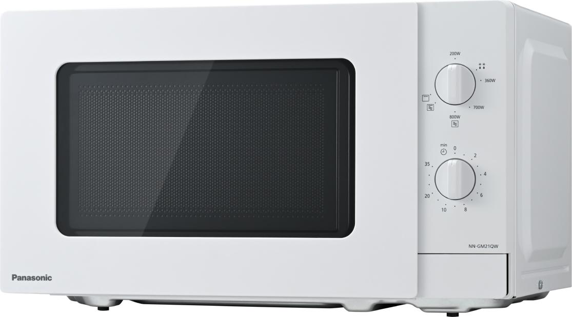 Panasonic NN-GM21QWEPG, Arbeitsplatte, Solo-Mikrowelle, 20 l, 800 W, Drehregler, Weiß