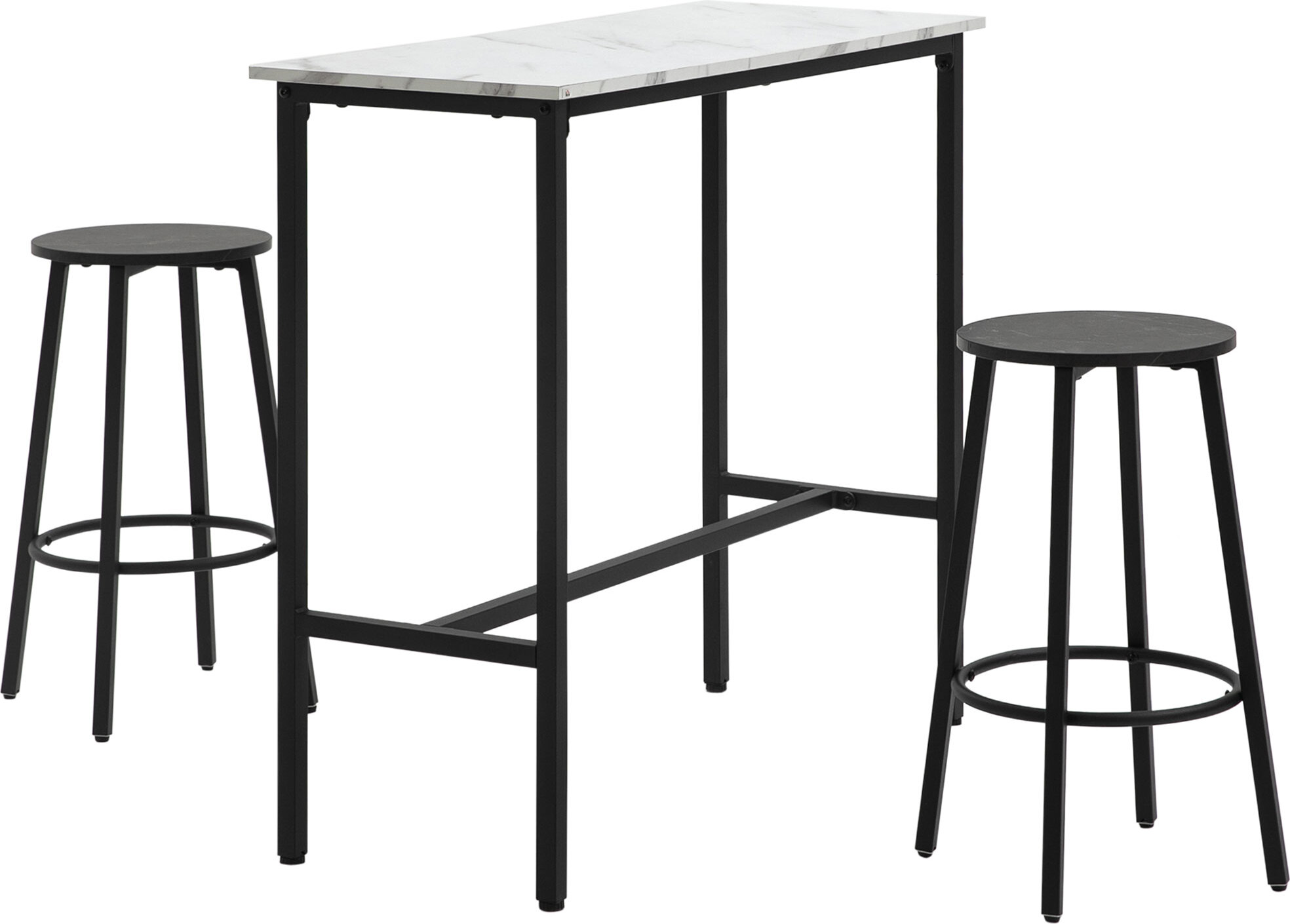 Set Tavolo Da Bar Finnhomy Con 2 Sgabelli: Tavolo Alto Rettangolare 119,4 Cm, Stile Industriale E Vintage, Colore Marrone Rustico E Nero. Perfetto Per Cucina, Sala Da Pranzo E Colazioni