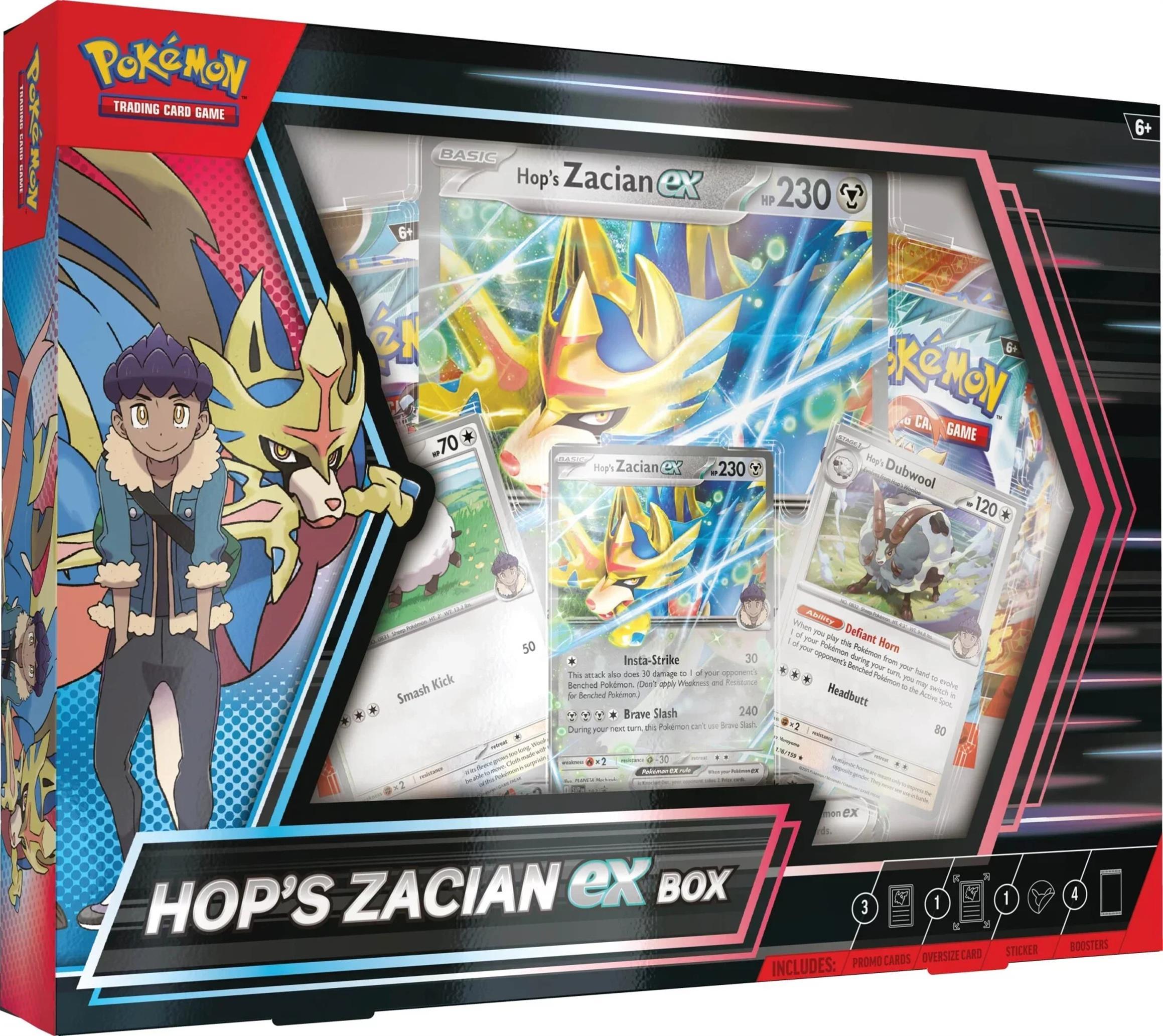 TCG Hops Zacian Ex Box 100-10158 6+ Yearbeschädigt