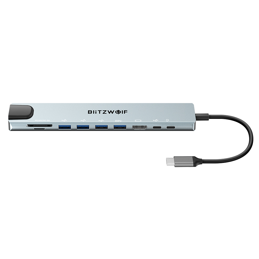 rozbočovače USB 10 v 1 USB3.0 / USB2.0 / Type-C 2.0 / RJ45 Ethernet / 100 W PD nabíjanie / sloty na karty SD-TF Dokovacia stanica