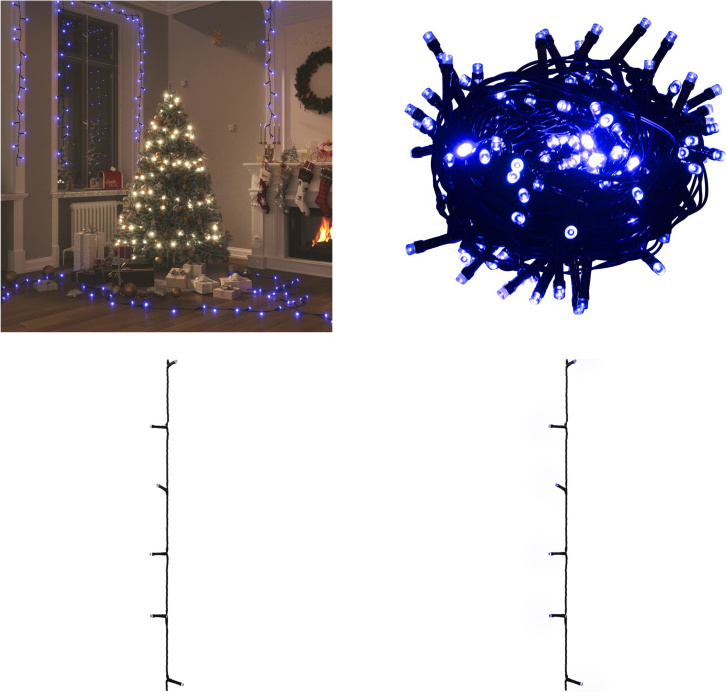 vidaXL Lichterkette mit 400 LEDs Blau 40 m 8 Lichteffekte - Lichterkette - Lichterketten - LED-Leuchte - LED-Leuchten HL328825