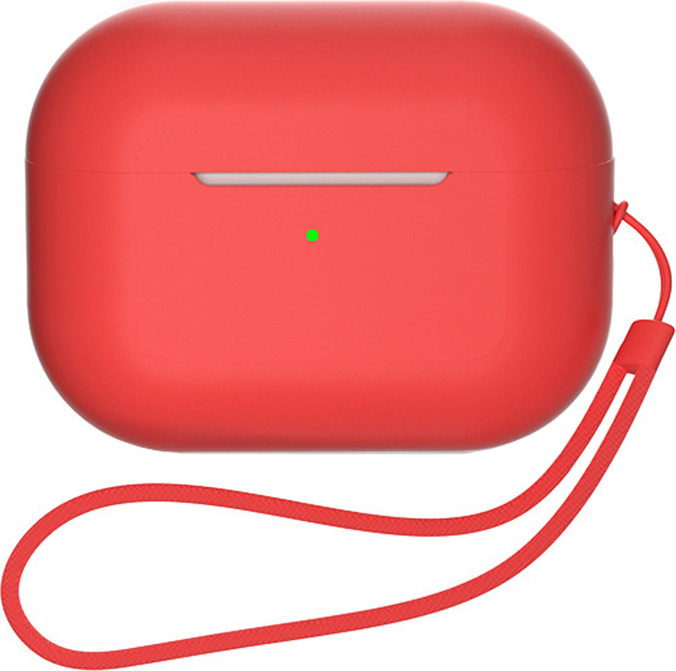 Silikónové Puzdro Pre Airpods 3 + Šnúrka Na Zápästie - Červené