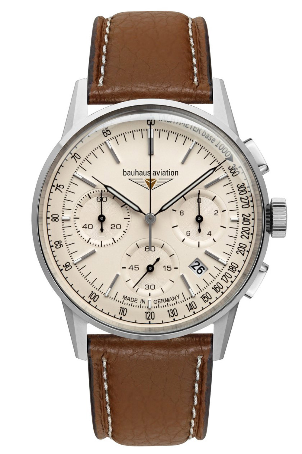 Bauhaus 2376-5 Pánske hodinky Aviation Chronograph Brown