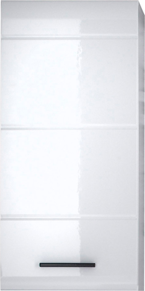 ebuy24 SkinGloss Bad Hänge Stauraumelement 1 Tür weiß, weiß Hochglanz. 42-1116.501.01