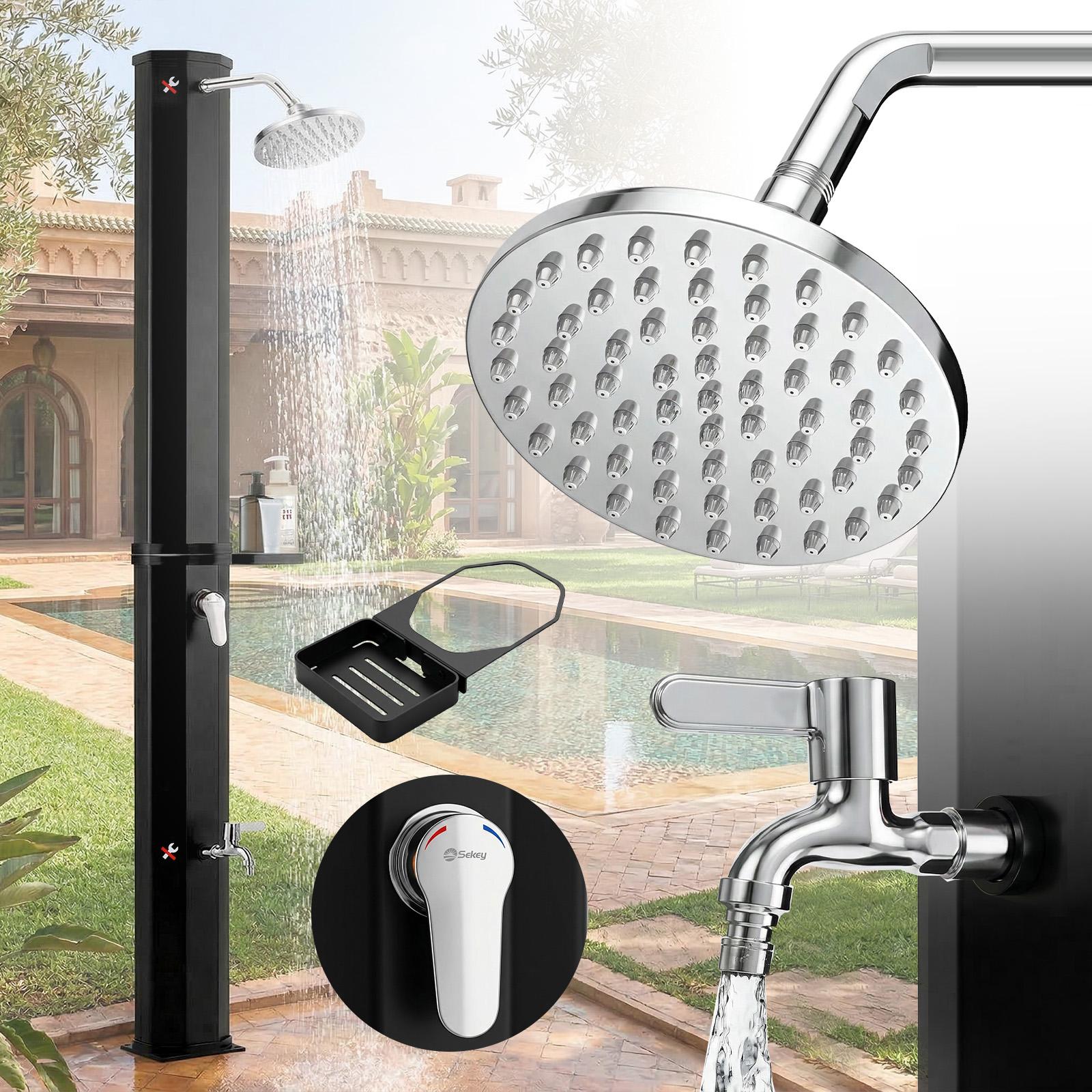 Sekey Solardusche 60L Gartendusche Fußdusche Pooldusche Außendusche Campingdusche Outdoor Dusche Regendusche LY2