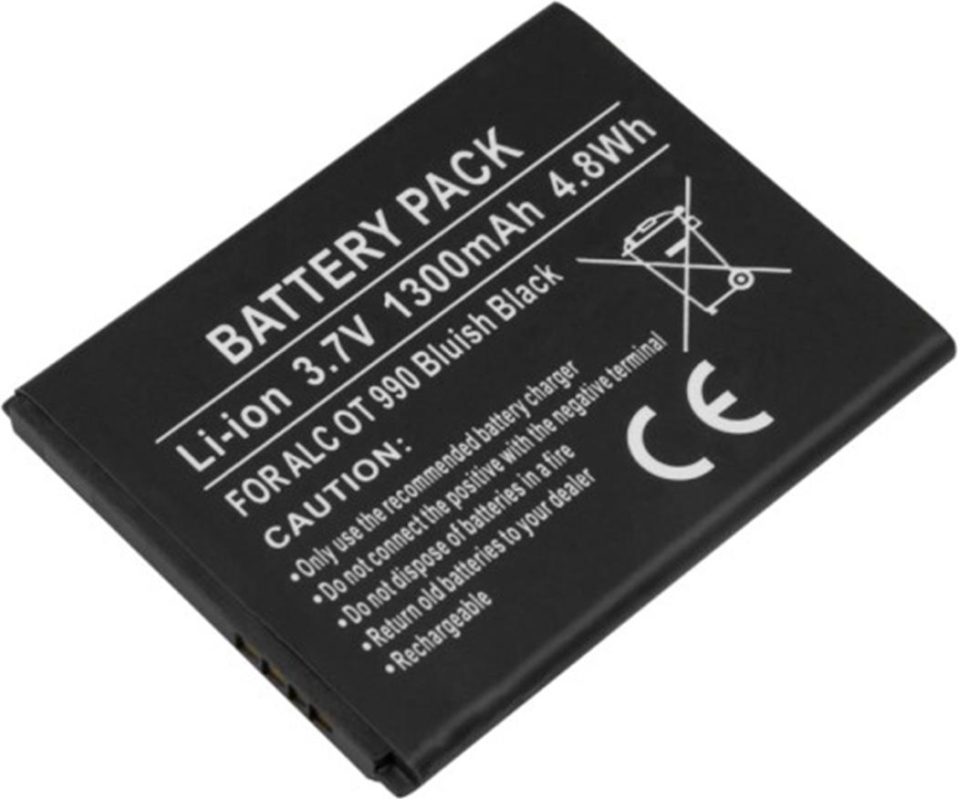 Avizar, Alcatel One Touch 990/915/985 Smartphone Li-Ion Akku 1300mAh 3,7V, Schwarz BAT-10347