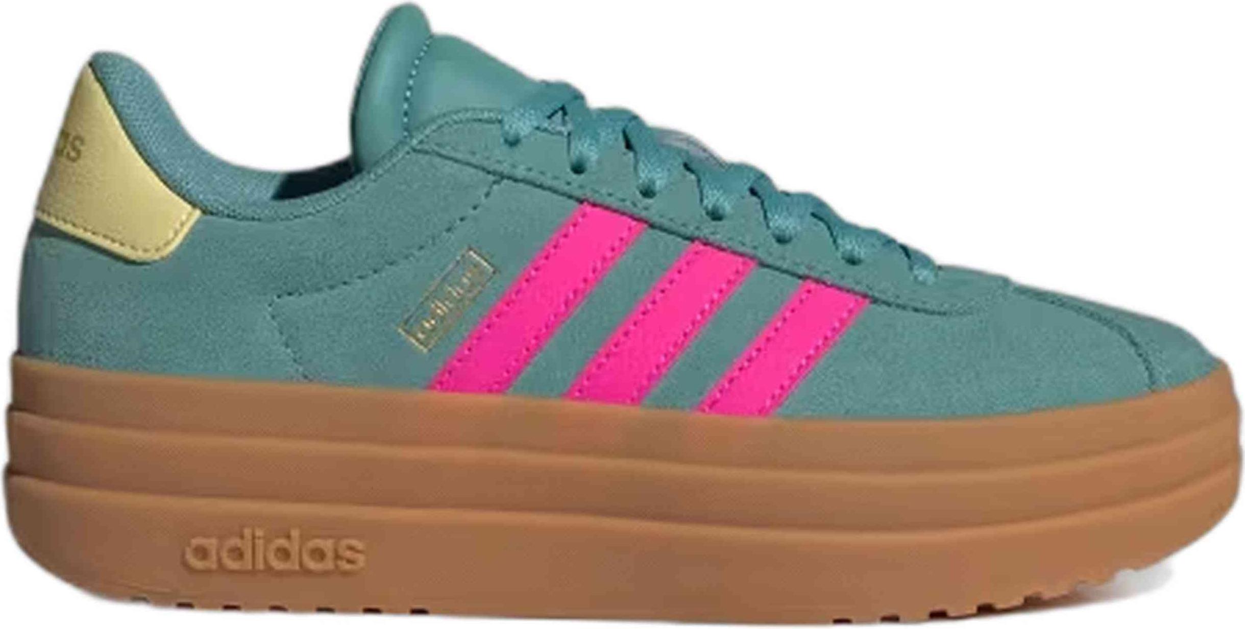 adidas VL Court Bold Powder Teal Shock Pink Powder Yellow (GS) - EU 38 JQ4482