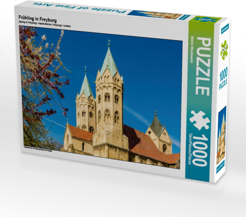 Calvendo Frühling in Freyburg 1000 Teile Puzzle quer 640x480mm, Wasilewski Martin; 7388988