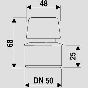 Sanit Eisenberg SANIT Rohrbelüfter nach EN 12380 Typenklasse A II DN 50 11.A02.00..0099