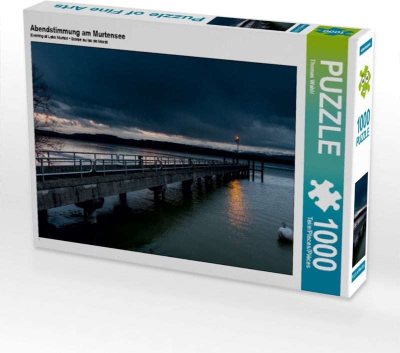 Calvendo Abendstimmung am Murtensee 1000 Teile Puzzle quer 640x480mm, Wahli Thomas; 7394739