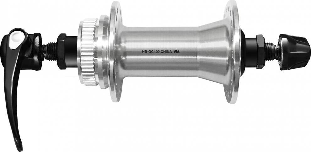 SHIMANO Vorderradnabe HB-QC400 100 mm 32 Loch - 100 mm, silber.