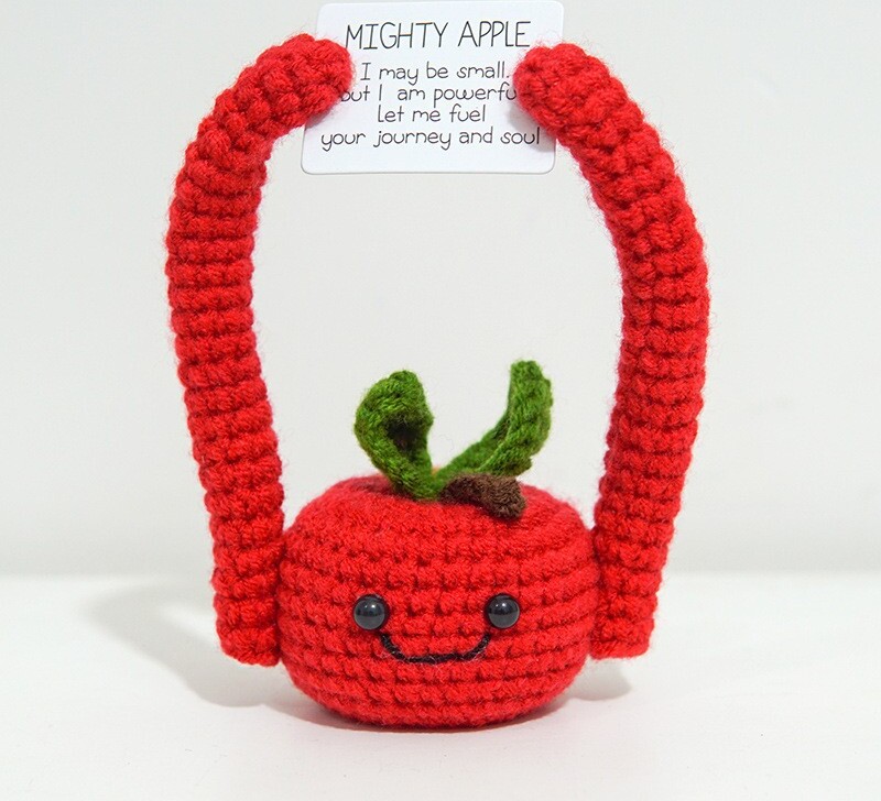 INF Handgefertigtes H¤kelapfel-Spielzeug - Entzückende rote Plüschapfel-Deko 363728