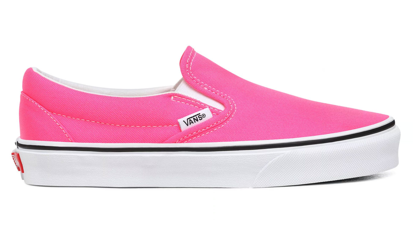 Vans Ua Classic Slip-On (Neon)Knockout Pnk/Tr Wht - Rosa, 4
