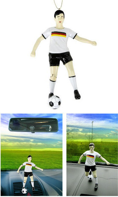 Michel Toys Nationalspieler Autodeko Fußball Fanartikel schwarz-weiss 651001