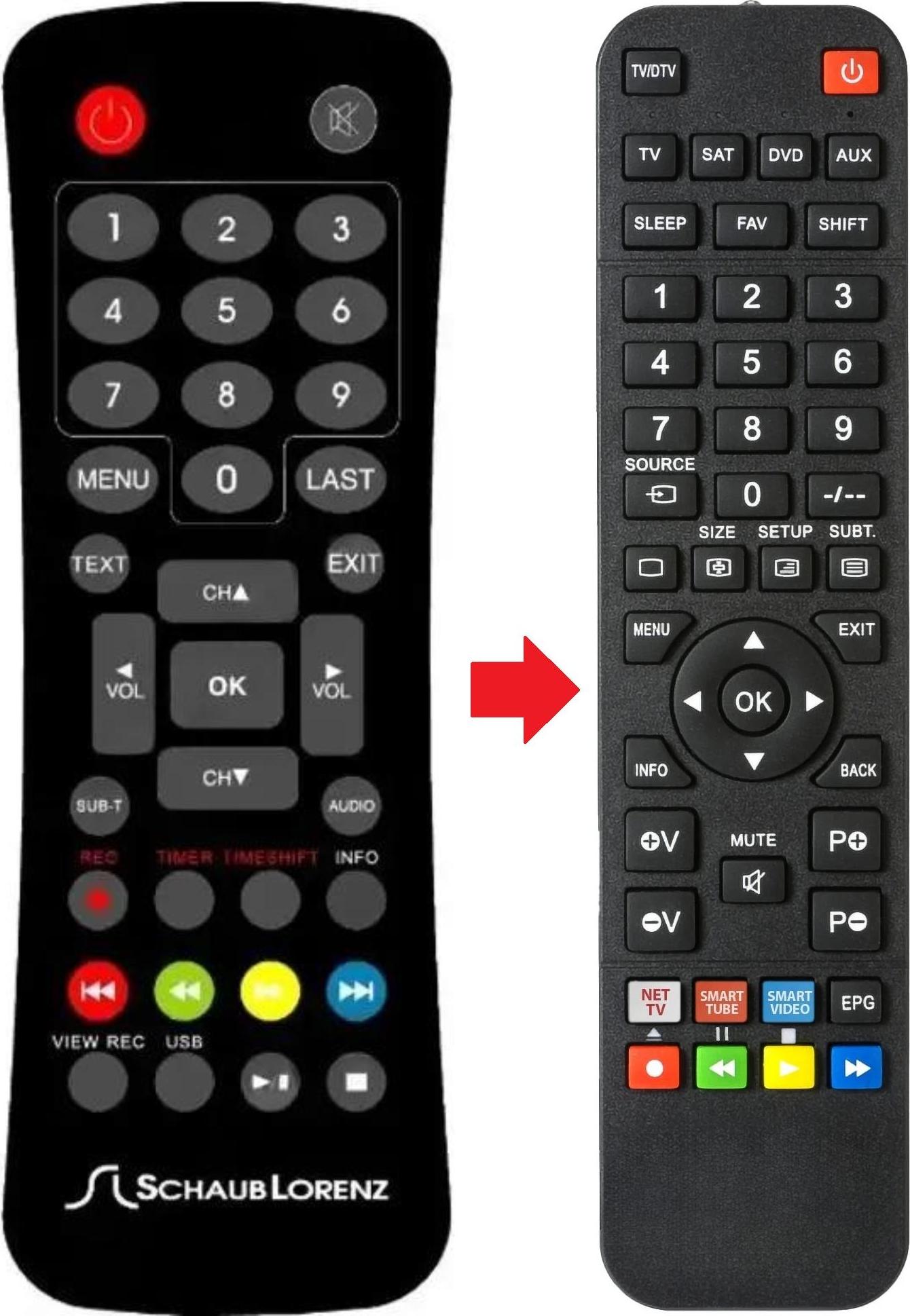 ARKAIA Fernbedienung passend für SCHAUB LORENZ TNT-518MPEG4 | TNT1226MPEG4 TNT-518MPEG4 | TNT1226MPEG4 | TNT518MPEG4