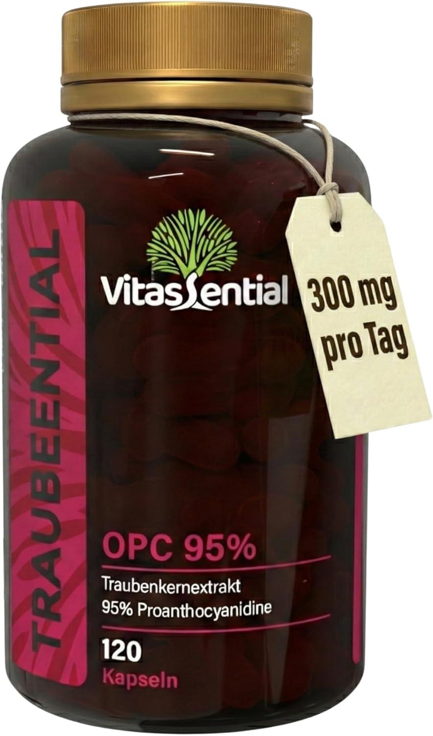 Sonstige OPC 95% Traubenkernextrakt – Antioxidantien hochdosiert – Antioxidantien, Haut & Haare, Herz & Blutdruck, , 120 Kapseln