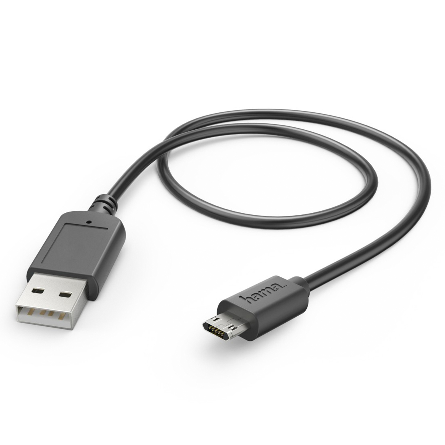 Hama Lade-Sync-Kabel, Micro-USB, verdrehsicher, Schwarz 00173675