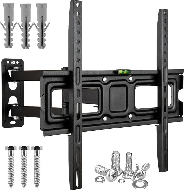 TV Wandhalterung, Max. 30kg, Neigbar & Schwenkbar für 26-55 Zoll, Universal VESA bis 400x400, für LED LCD Fernseher, Schwarz Retoo E257