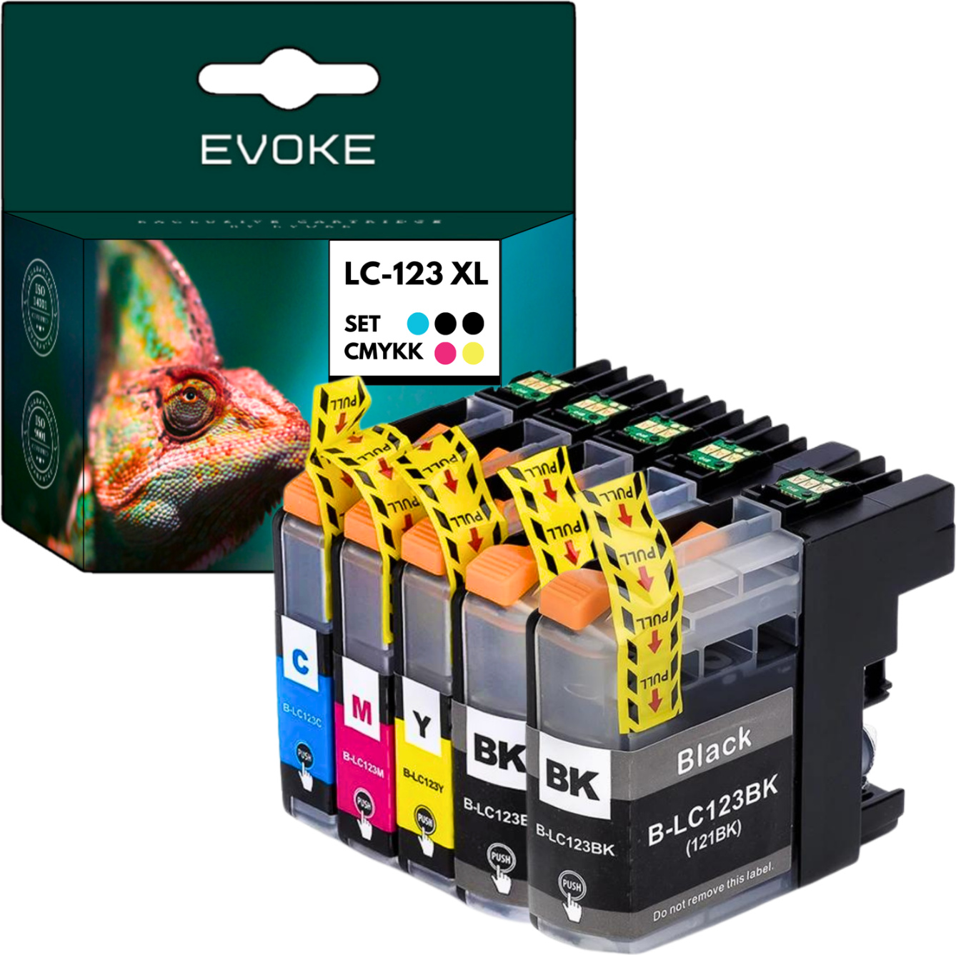 8 Cartucce Inchiostro Compatibili LC123 Per Brother - Nero, Ciano, Magenta, Giallo