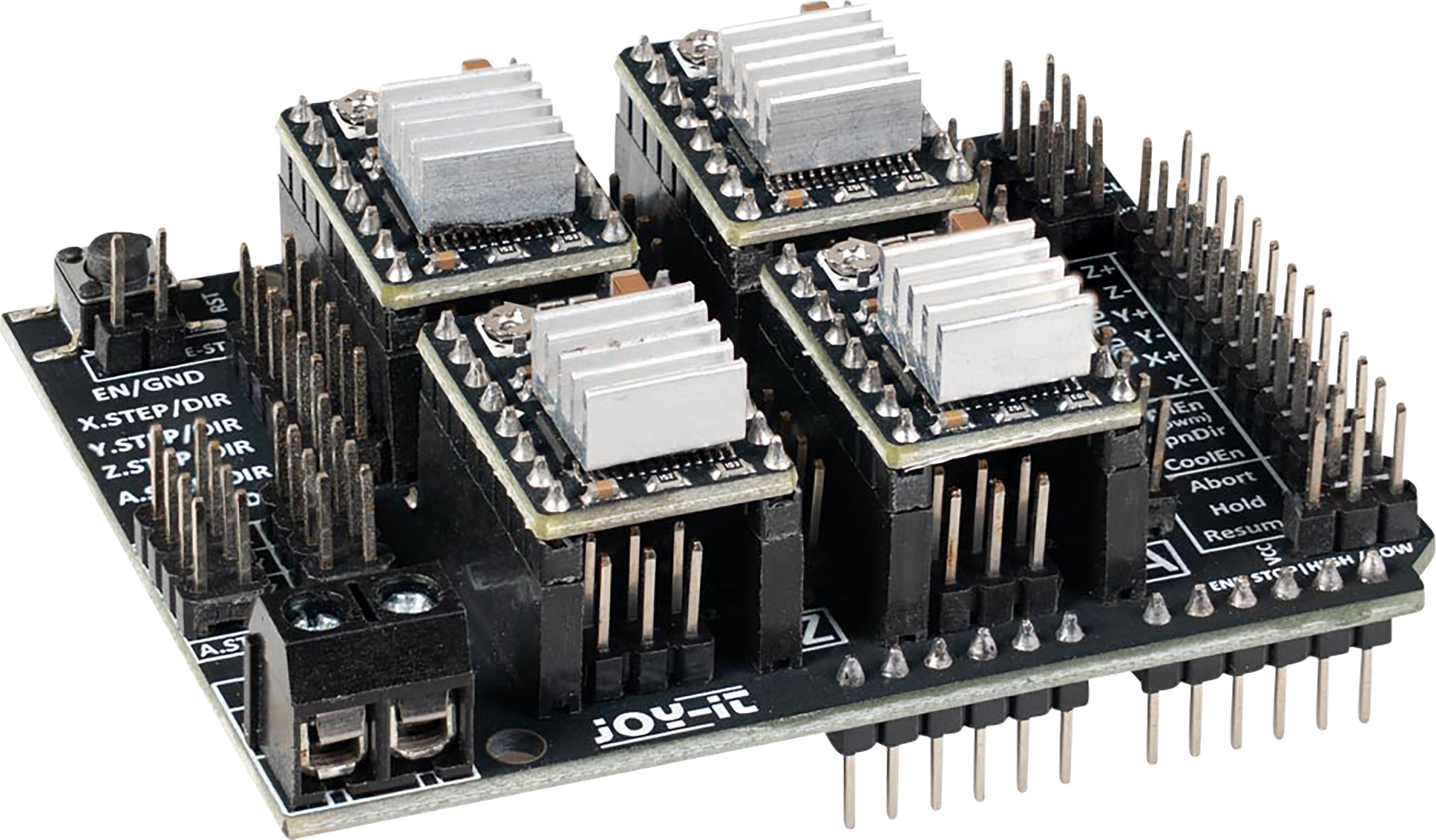 JOY-IT Controllerboard, V3.51 für CNC, inkl. 4 DRV8825, Kühlkörper