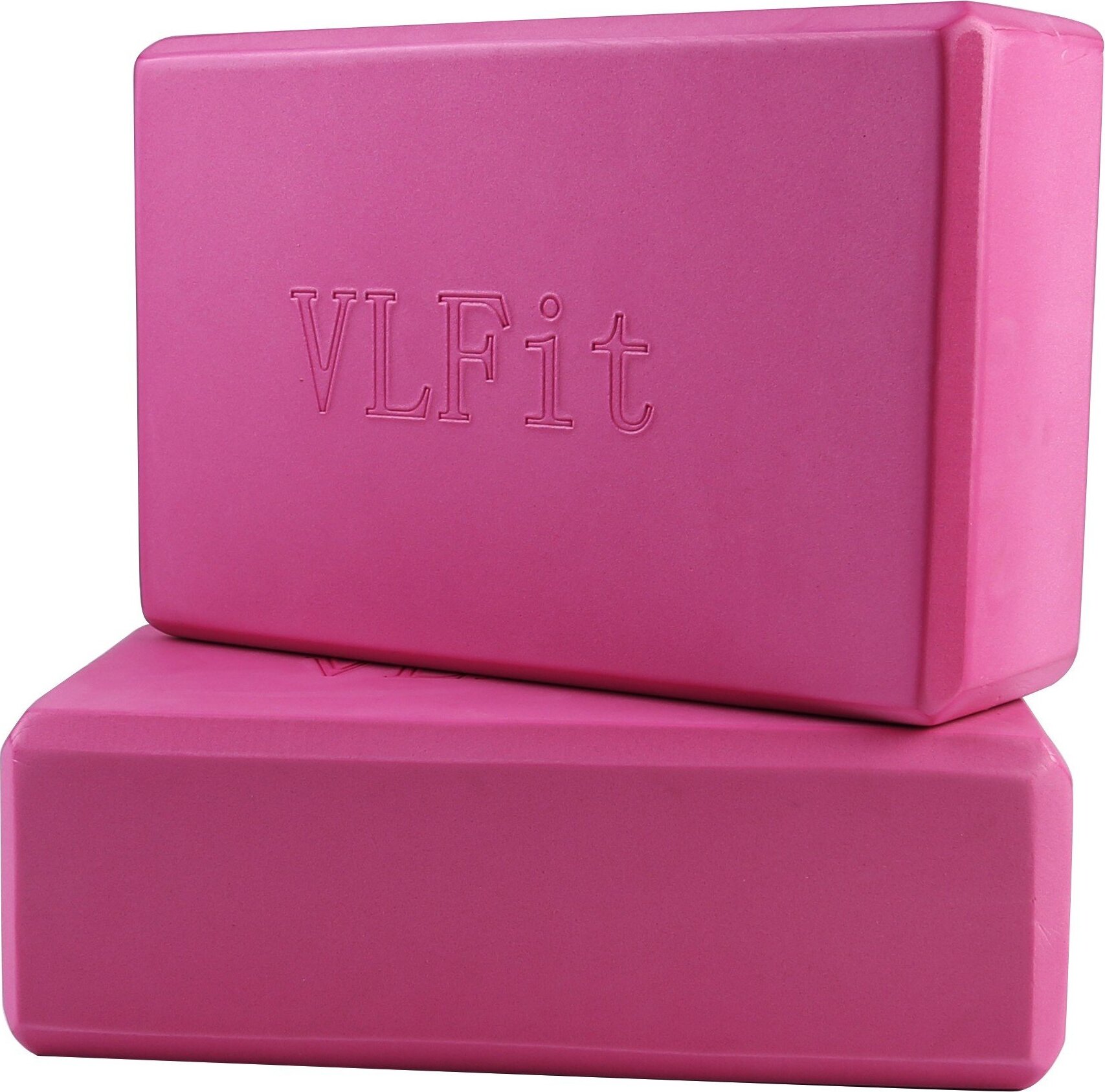 VLFit 2er-Set Yoga Blöcke/Yogablock - Wählen Sie Ihre Farbe und Größe (ROSA)