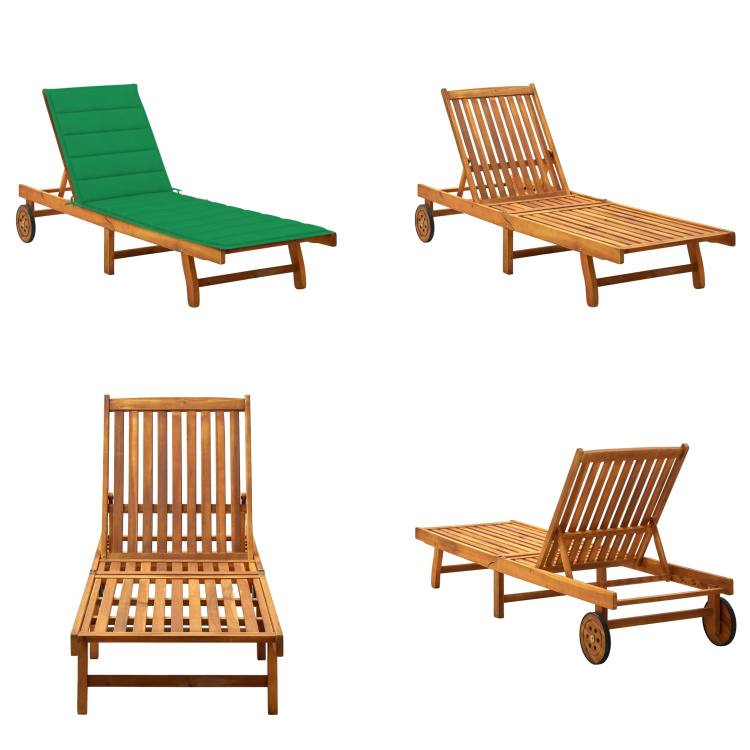 vidaXL Lehátko s opierkou Akáciové masívne drevo - Lehátko - Lehátka - Drevené ležadlo - Drevené ležadlá