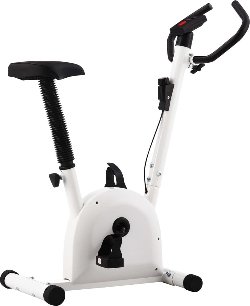 Cvičebný bicykel s remeňovým pohonom biely