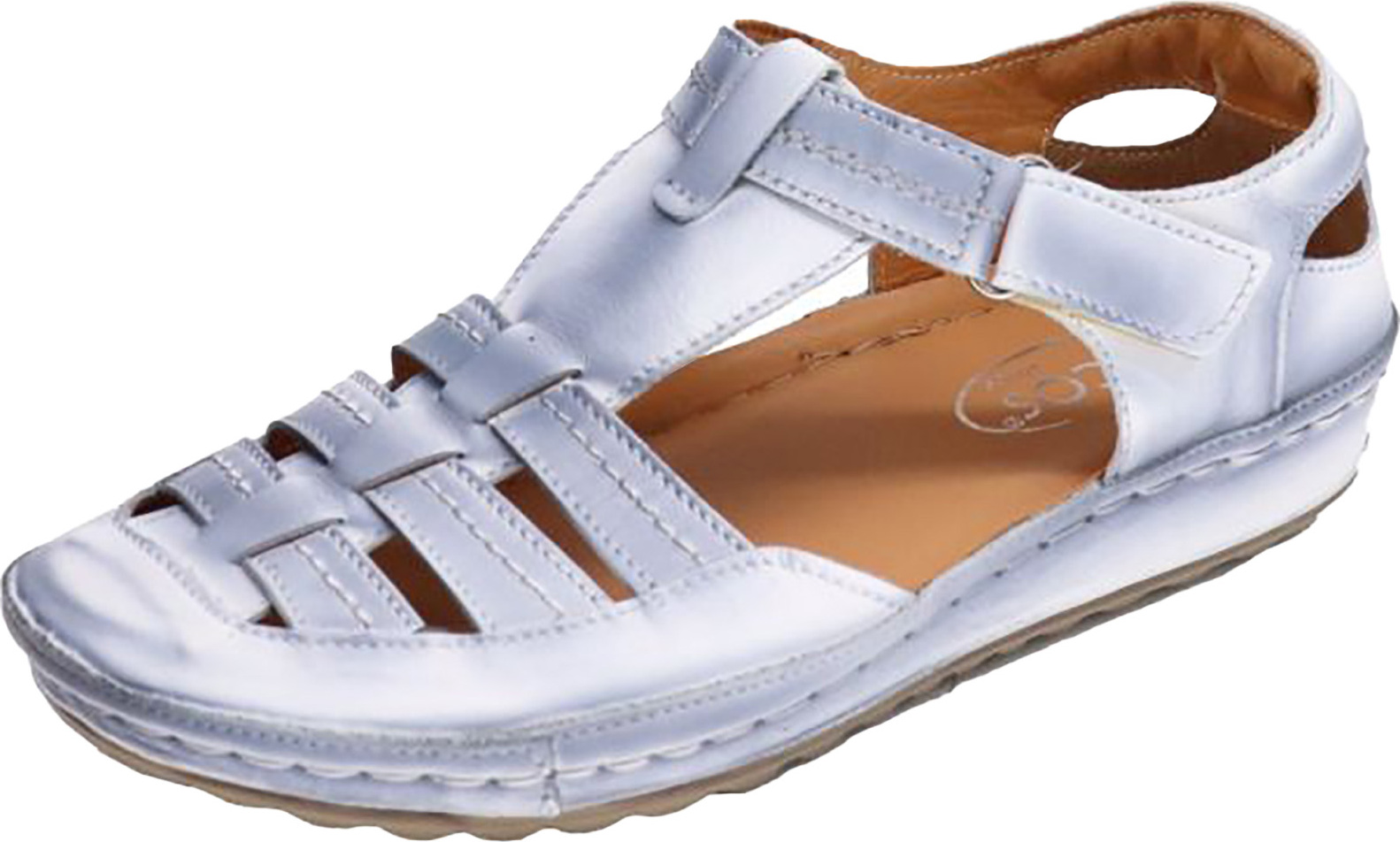 Miccos Shoes Miccos Damen Sandalen Sandaletten Leder, Größe:42 EU, Farbe:Weiß 391363_03_42