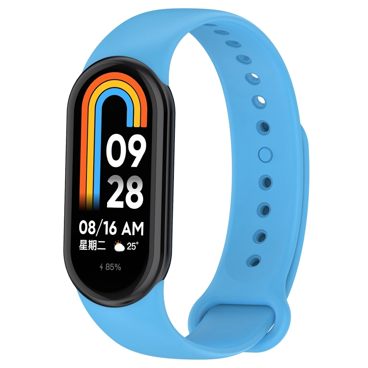 Pre Xiaomi Band 8 Premium Sport Silicone Watch Strap Blue New