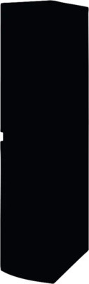 Hochschrank Baden Haus Vague BxHxT 30 x 130 cm x 39 cm Frontfarbe schwarz matt matt 55346