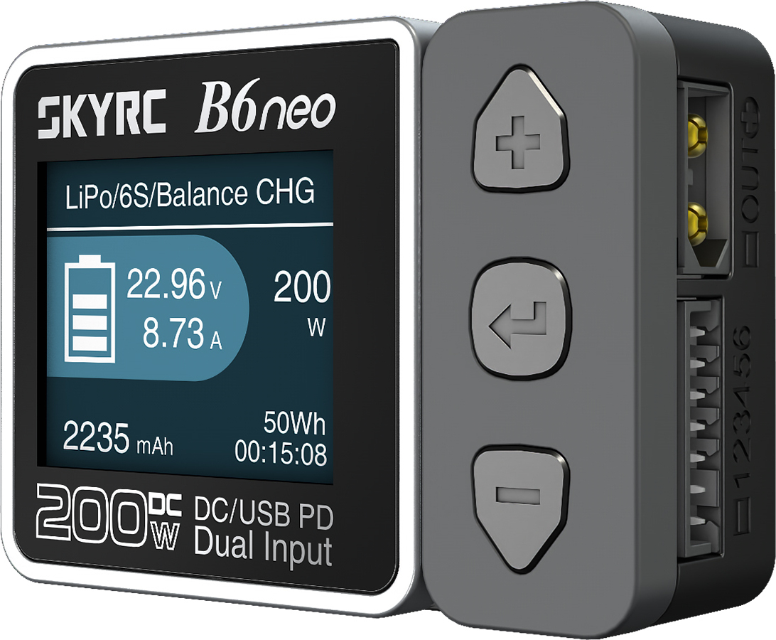 Lixada SkyRC B6 neo Smart Ladegeraet DC 200 W PD 80 W LiPo Batterie Balance Ladegeraet SK-100198 Kompaktes 6S Ladegeraet Entlader