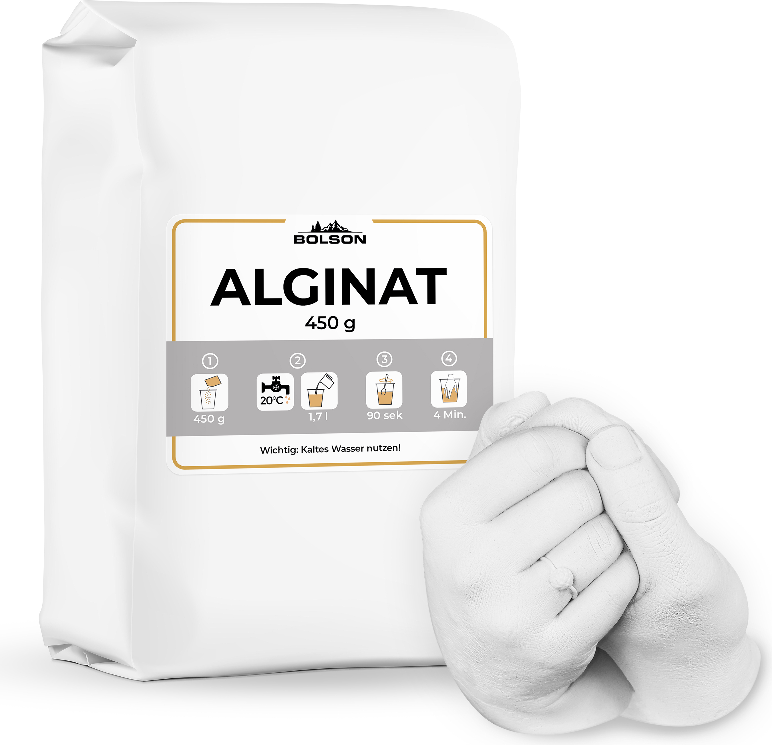 Bolson Alginat Abformmasse (450 g) für 3D Abdrücke