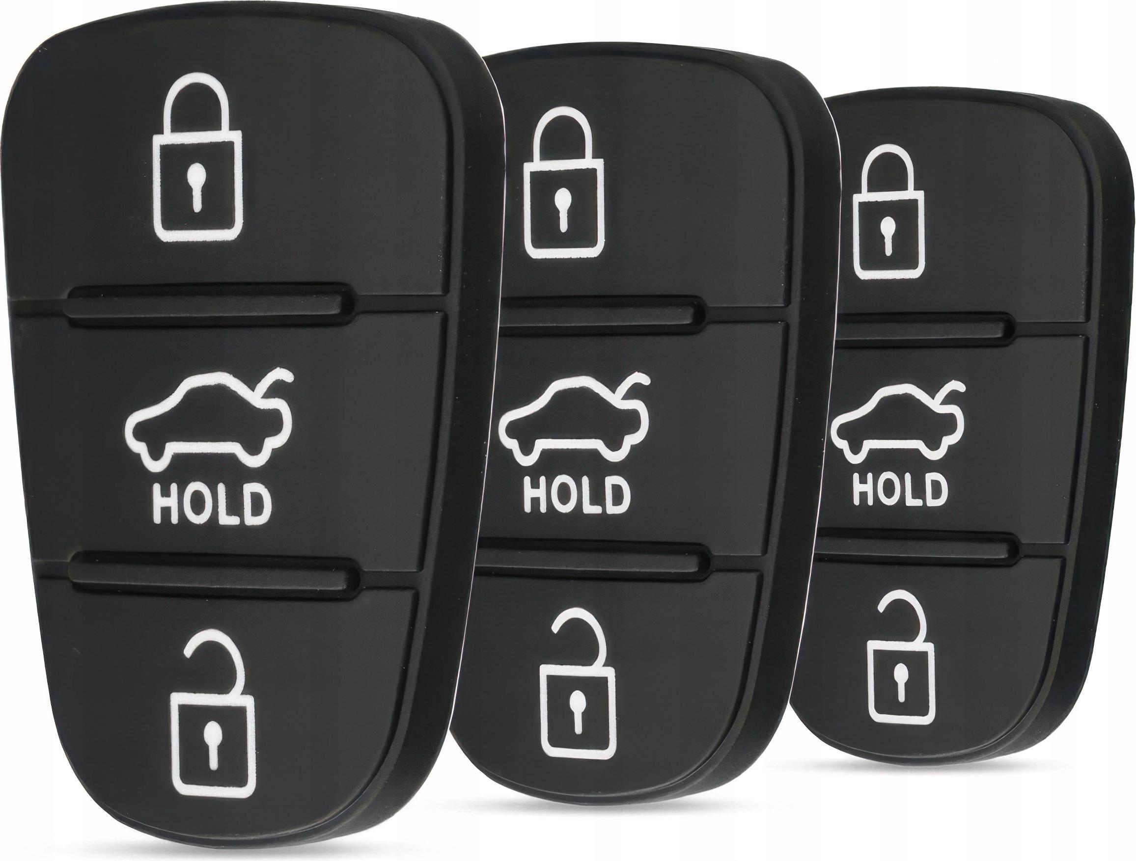 AWParts 3X Gummiknöpfe für Schlüssel Fernbedienung Hyundai Kia Hold