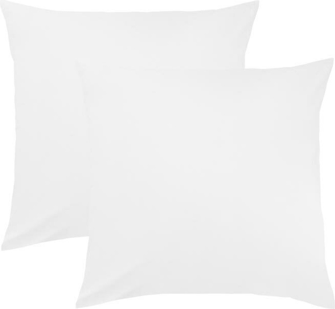 Bettwaren-Shop Single Jersey Kissenbezug Ulm 2er Pack 40x40 cm weiss