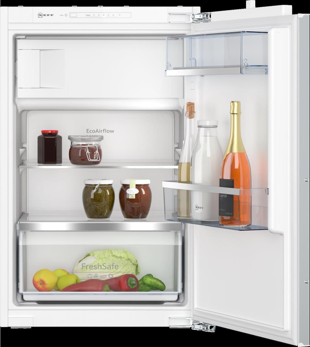 Neff N 50, vstavaná chladnička s mrazničkou, 88 x 56 cm, plochý záves, KI2222FE0