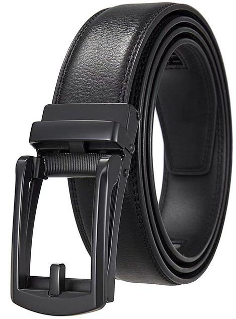 OEM Herren-Leder- Riemen 35mm, automatisch anpassbar, für formelle und informelle Anlässe, Leder, schwarz, passform anpassbar 2026