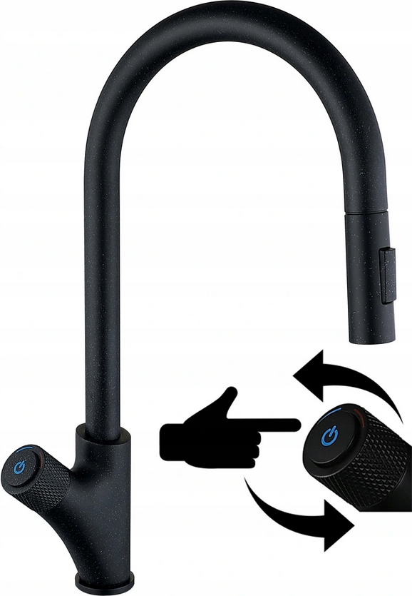 GRANIITAN Küchenmischer Granit Pressauszug Für Spüle Q PRESSE