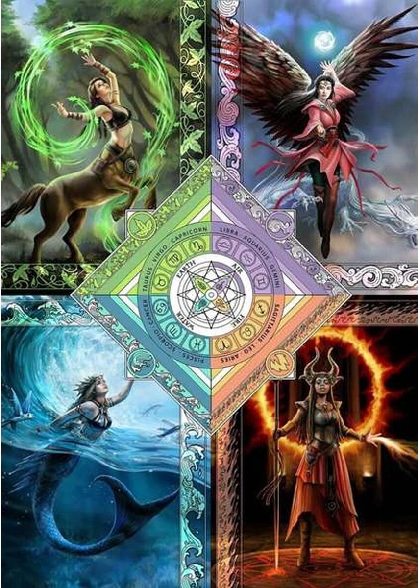 Educa Puzzle Elemental Magic Star Chart Anne Stokes 1500 Teile Fantasy 19941-UNIT
