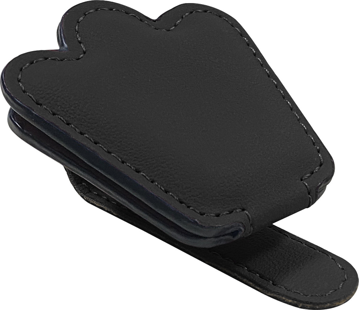 INF Sonnenbrillenhalter aus Nappaleder für die Auto-Sonnenblende Schwarz 367414