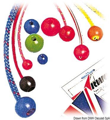 Nylon-Kugelstopper für Seil Ø 6 mm weiß Osculati 06.282.00BI