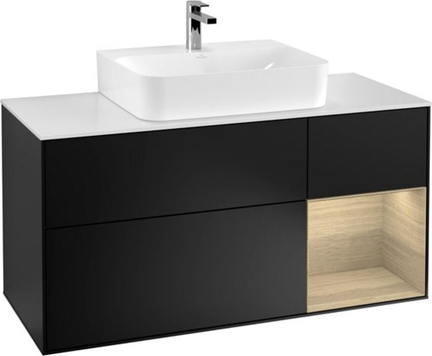 V&B Waschtischunterschrank Finion 120cm, Pl w m, Reg re Oa ven, bla m Lac Image