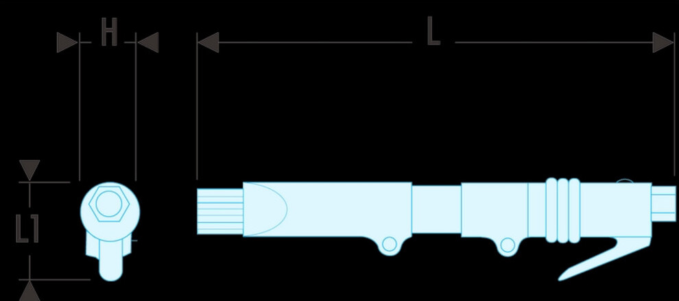 Facom Druckluft-Nadelabklopfer V.352F